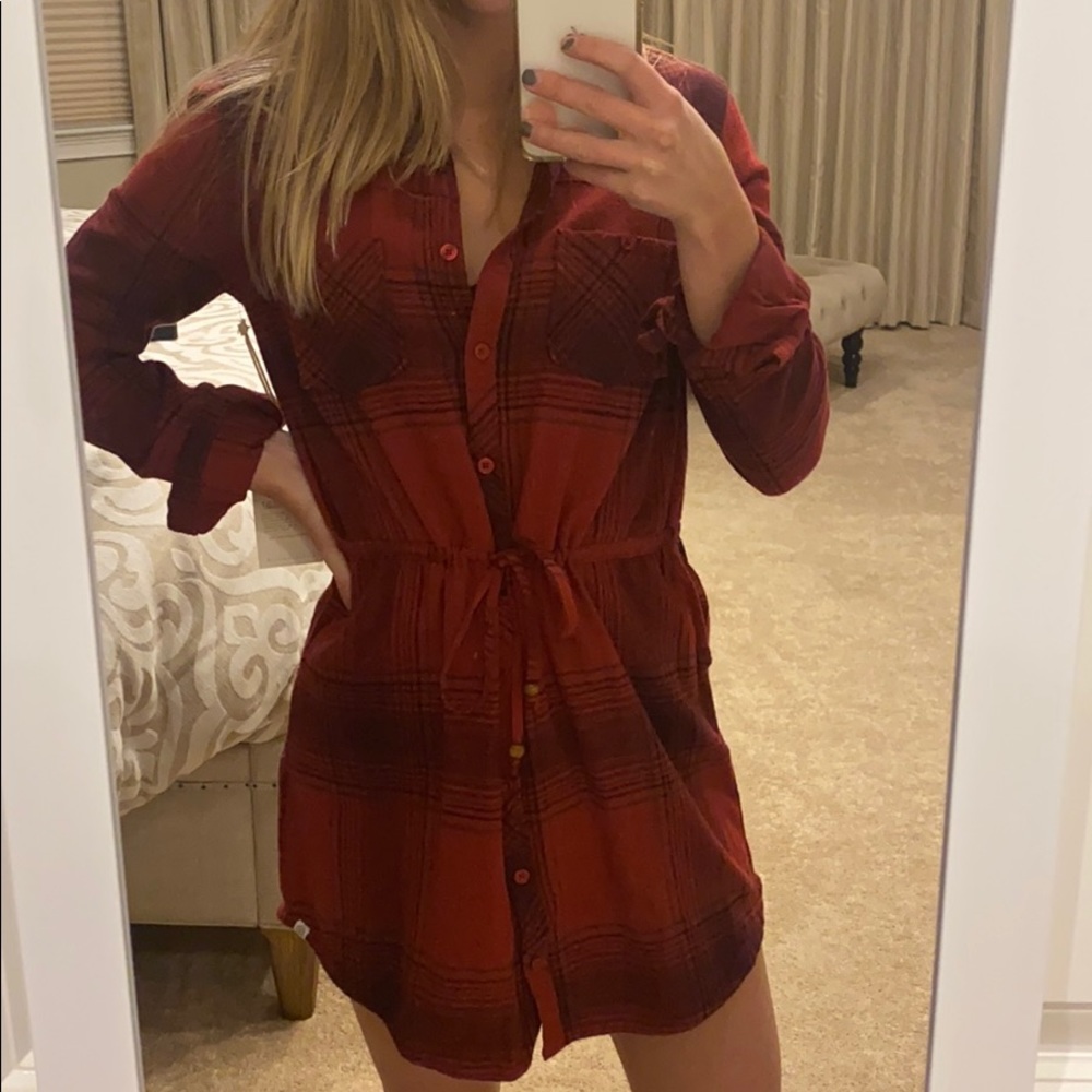 *NEW* element eden red plaid dress